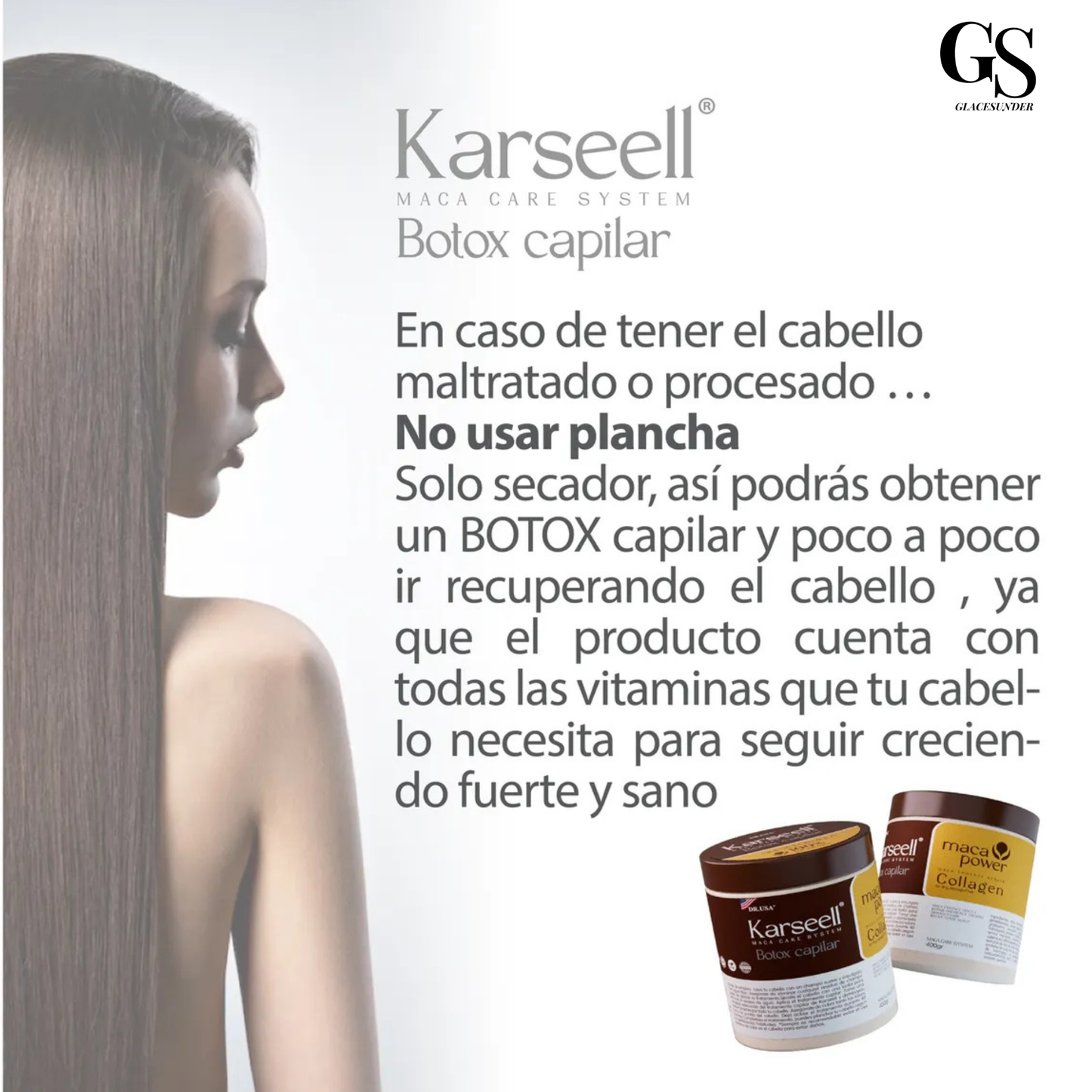 Karseell Collagen Hair Mask™ Botox Capilar Karseel Hidrata Nutre