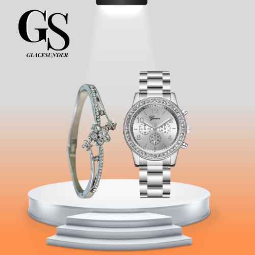 Timeless Beauty Set® Set Reloj Clásico+ Pulsera Para Mujer